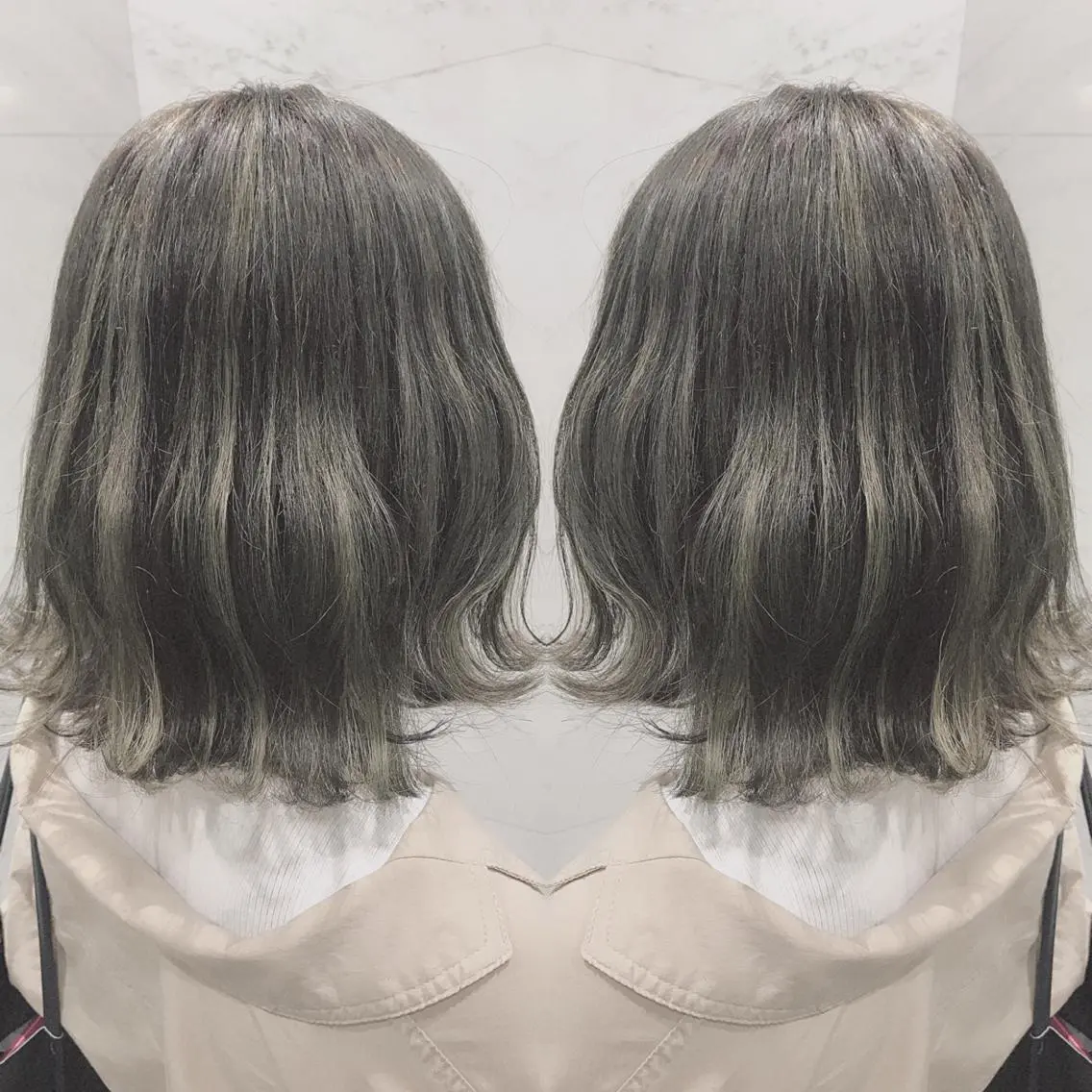 ミディアム カラー ヘアカラー 重政 和樹のヘアスタイル