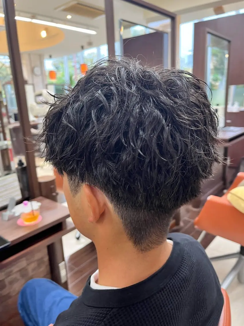 ショート パーマ メンズ マッシュ メンズパーマ ツイストスパイラルパーマ スパイラルパーマ 🧊メンズ特化🧊 高木航希のヘアスタイル