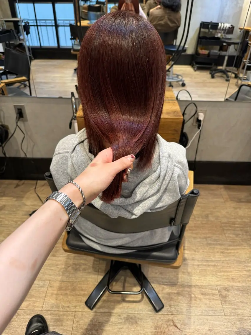 セミロング カット ヘアカラー トリートメント 新宿/顔周りカット +レイヤー=しずく♩のヘアスタイル