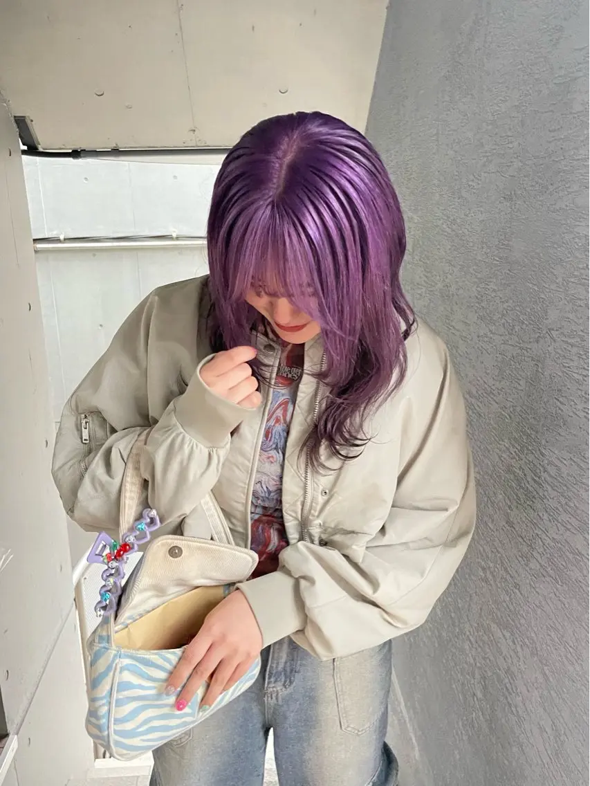 カラー ヘアカラー トリートメント ミルクティーベージュ ブリーチ🖤サヤカのヘアスタイル