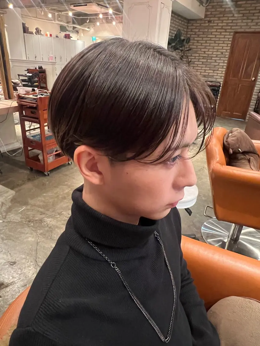 ショート メンズ マッシュ シースルーバング ショートヘア カット ハイライト/インナー /ブリーチ/レイヤーのヘアスタイル