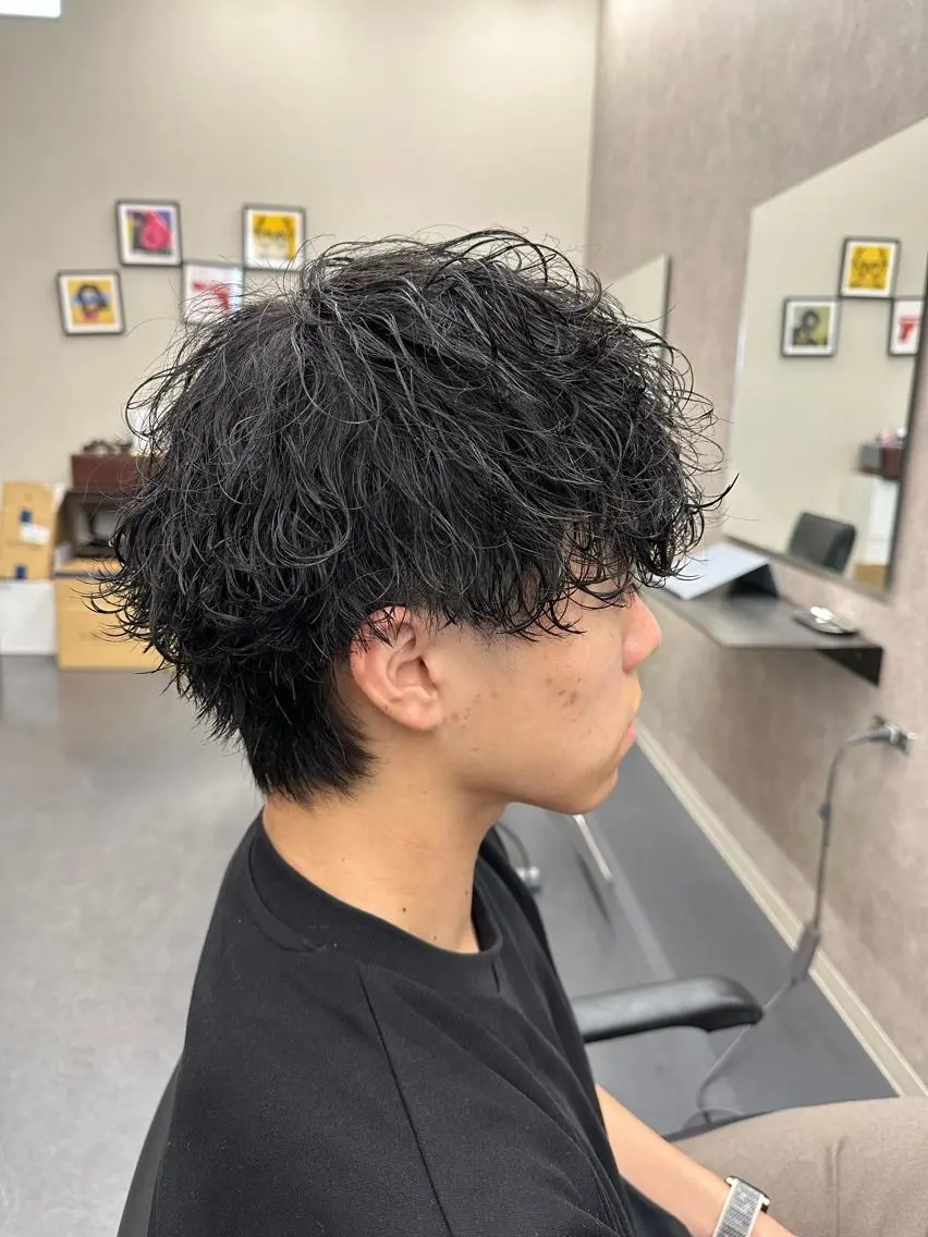 [ミニモ限定]カット+パーマ(メンズ) ツイスト、スパイラルパーマ等は別途2200円かかりますの写真