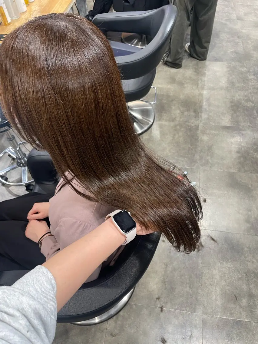 ロング カット ヘアカラー トリートメント ヘッドスパ ヘアセット ハイトーン 横浜💞ミオのヘアスタイル