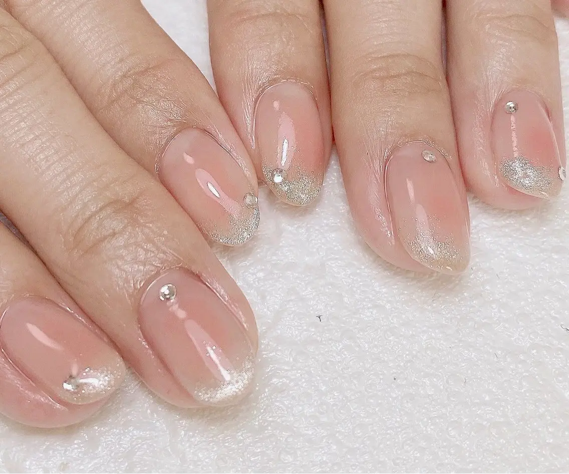 ネイル チークネイル フレンチネイル マグネットネイル マグネットフレンチ オフィスネイル ハンドネイル Nail Salon K 🧸美爪育成のネイルデザイン