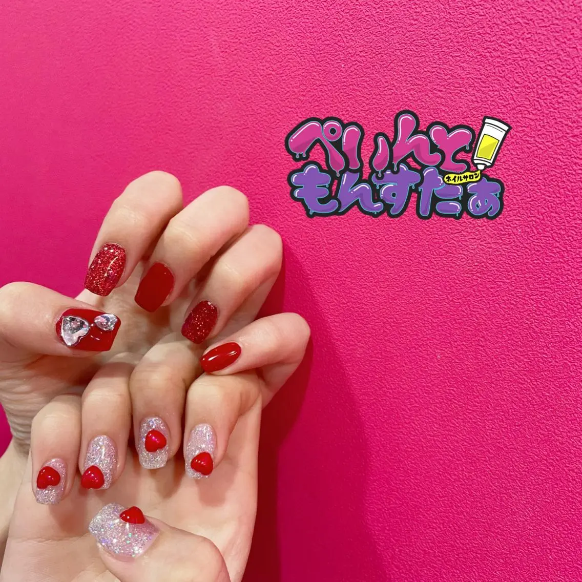 ネイル ハート ぺいんともんすたぁ 鶴橋のネイルデザイン