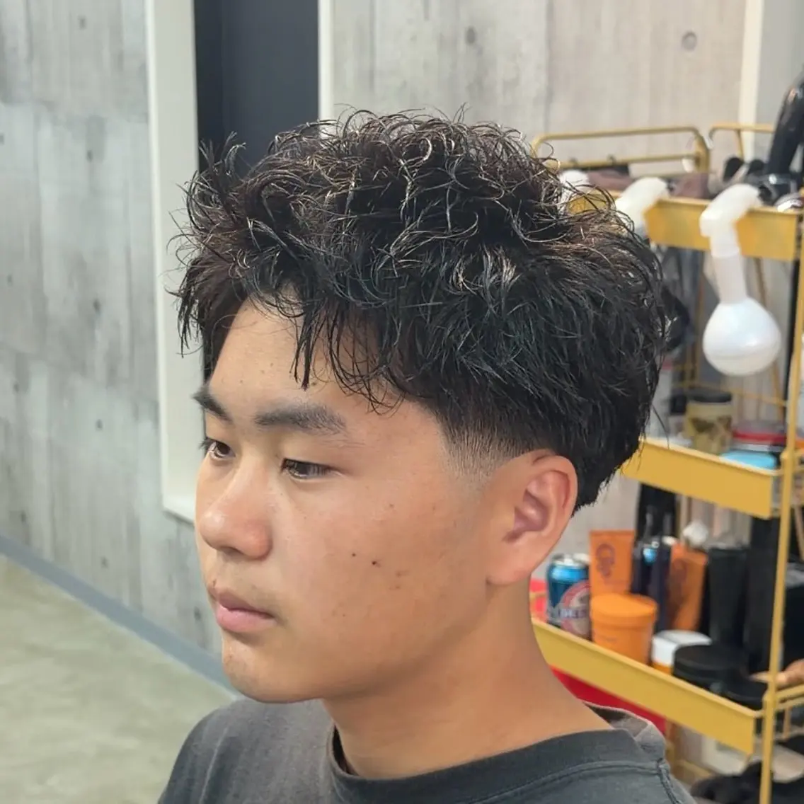 ショート パーマ ヘアアレンジ メンズ MENIN メンズ サロン 望月 涼太のヘアスタイル