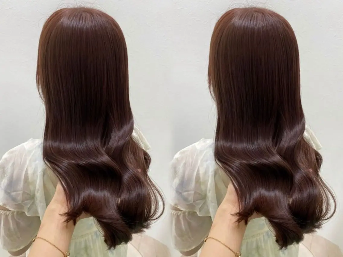 ロング カット ヘアカラー トリートメント ヘッドスパ 透明感ツヤカラー/ 縮毛矯正/静岡のヘアスタイル