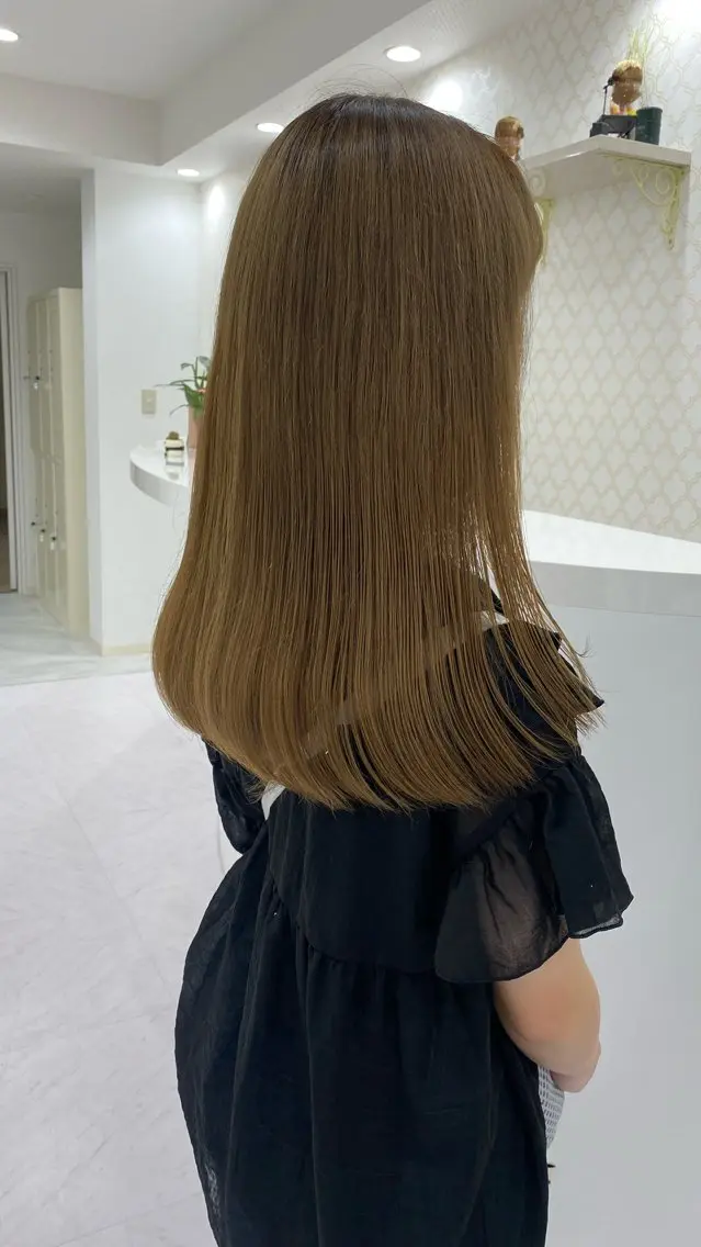 ロング ヘアカラー トリートメント RURI韓国ボブ 🇰🇷タッセルボブのヘアスタイル