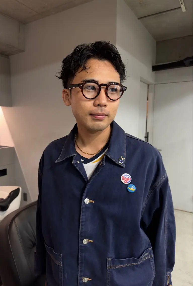 ショート パーマ メンズ カット 吉田一輝 外国人パーマのヘアスタイル