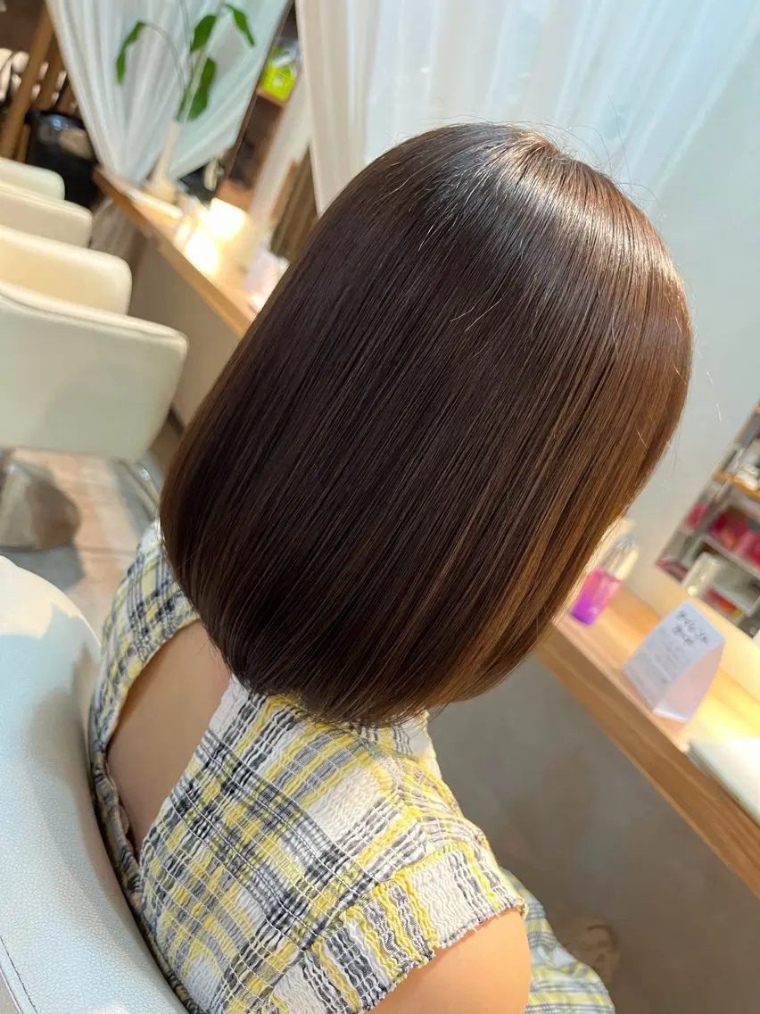 ミディアム カット ヘアカラー 新宿×髪質改善カラー 美髪/艶髪/岩重知弥のヘアスタイル
