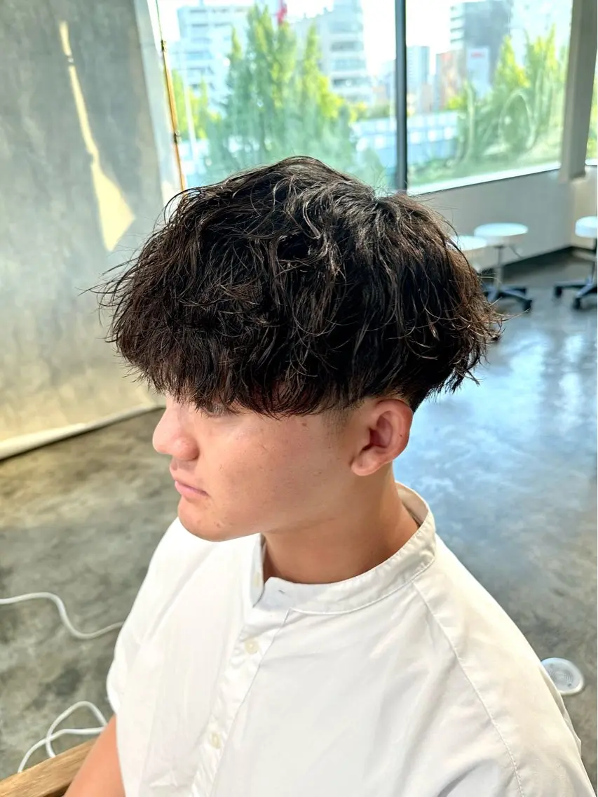 パーマ メンズ メンズパーマ 波巻きパーマ カット パーマ トリートメント 骨格補正施術/メンズ 専門美容師/YUYAのヘアスタイル