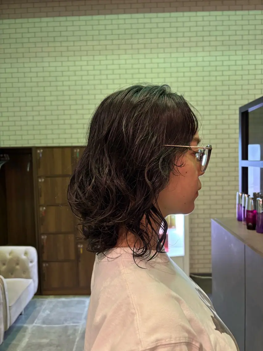 ミディアム ミディアムパーマ レイヤーカット パーマ 🫧古田 穂香🫧パーマモデルのヘアスタイル