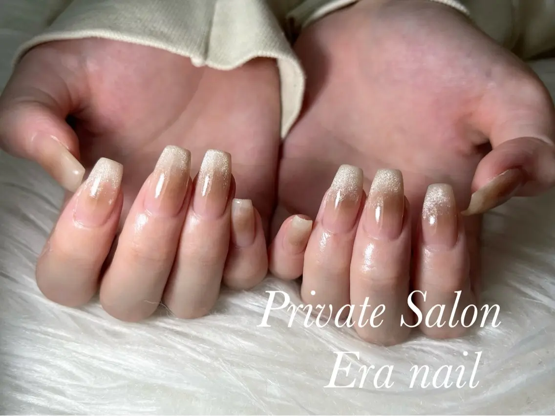 ネイル チークネイル グラデーション マグネットネイル Era nailのネイルデザイン