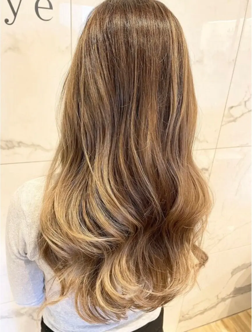 ロング カラー ハイライトカラー ハイライト ヘアカラー Mika/ SOiL岡崎/モデルのヘアスタイル
