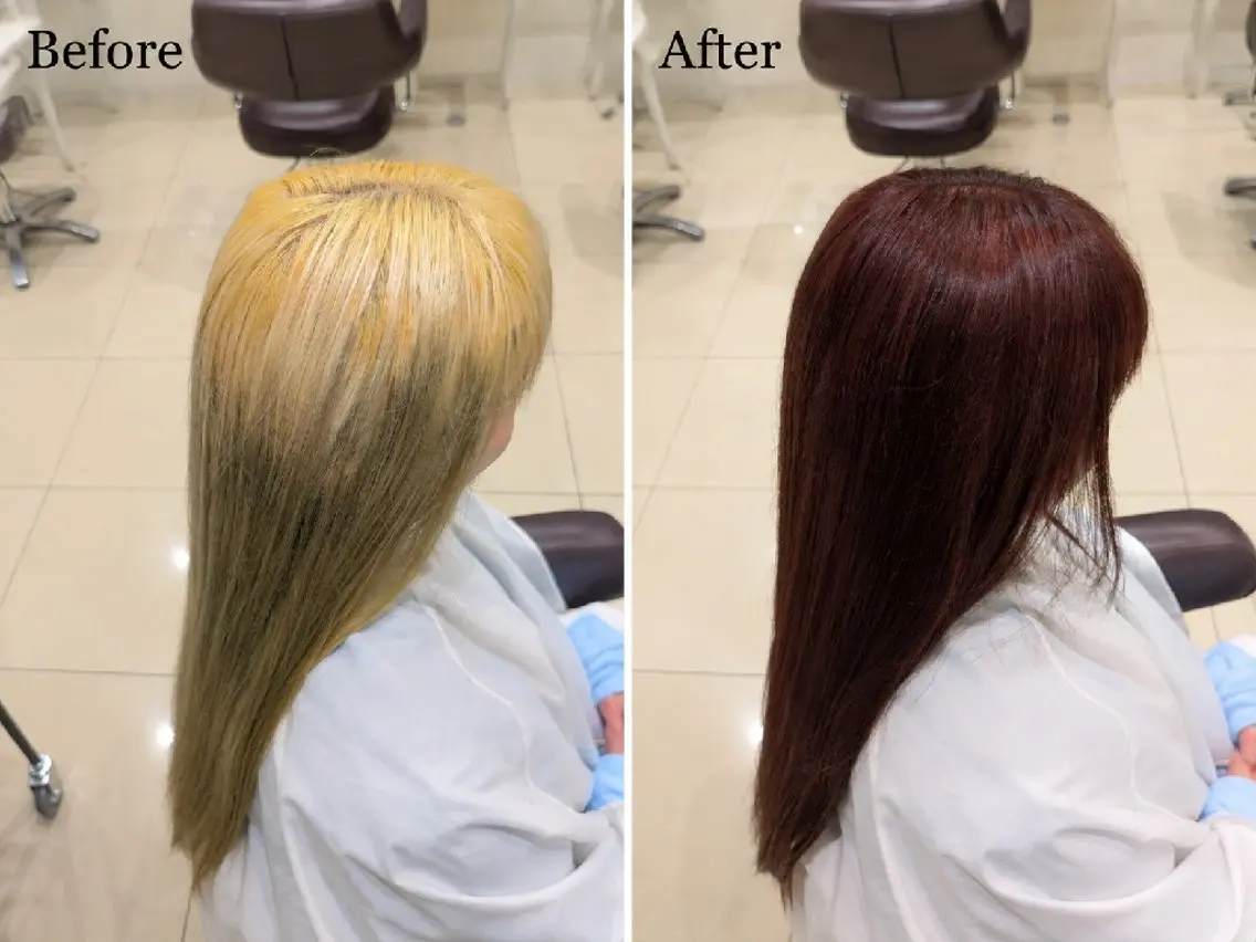 カラー レッドカラー aoi sのヘアスタイル