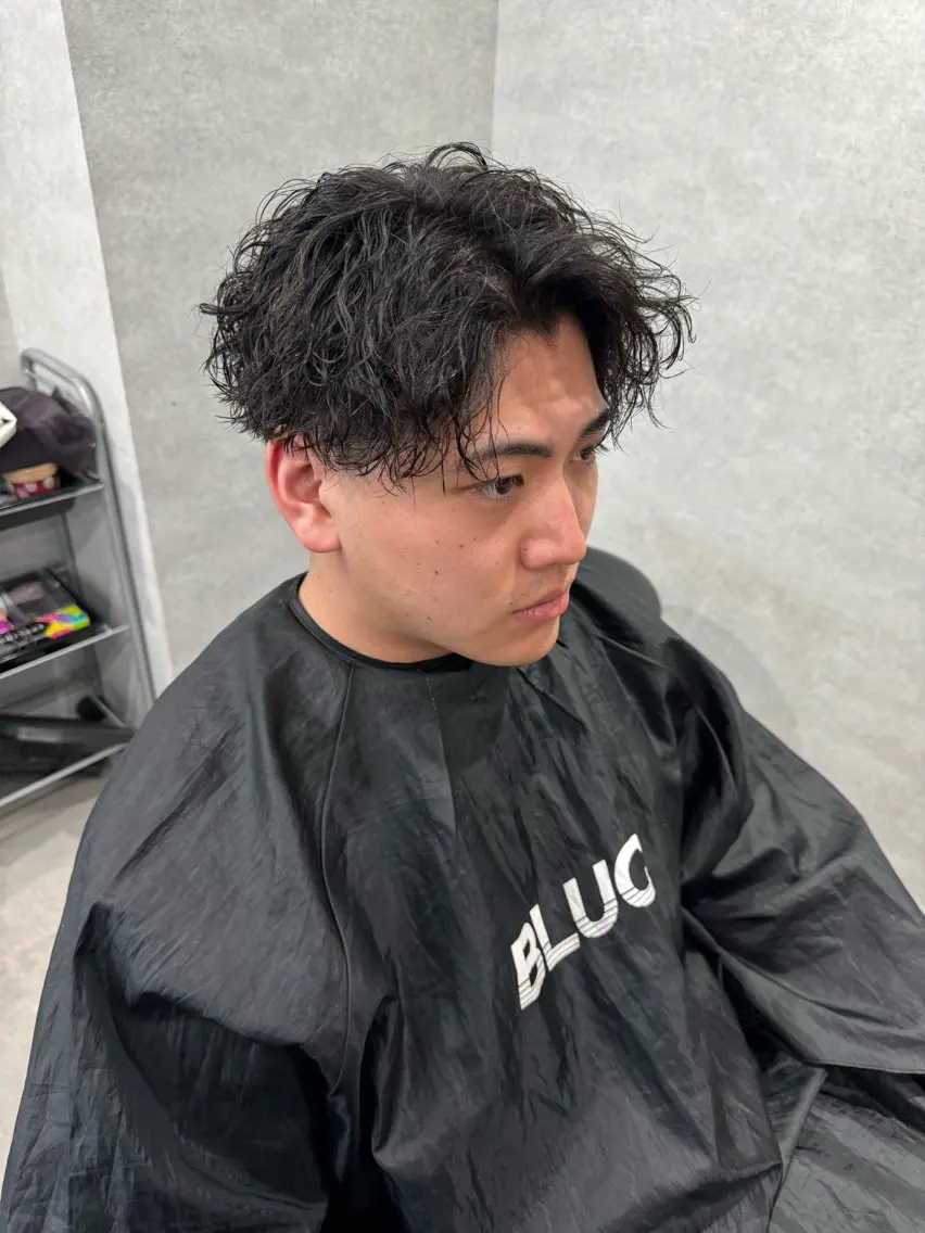 パーマ メンズ カット パーマ ヘアセット 【渋谷メンズ特化】 🔥BLUCK🔥のヘアスタイル