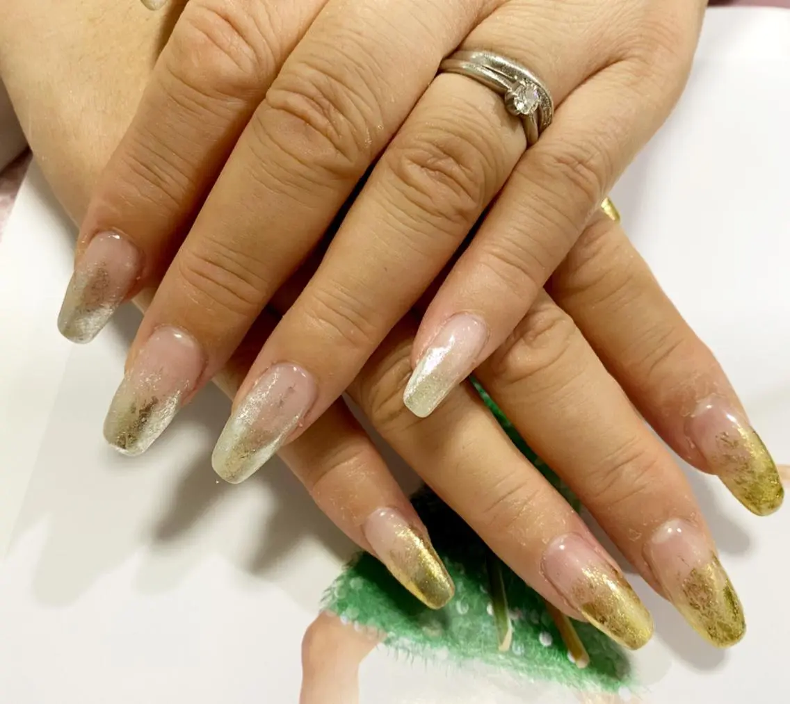ネイル 成人式 フレンチネイル ジェルネイル グラデーション 大理石ネイル(マーブル) Nail Salon Ｄream Mamのネイルデザイン