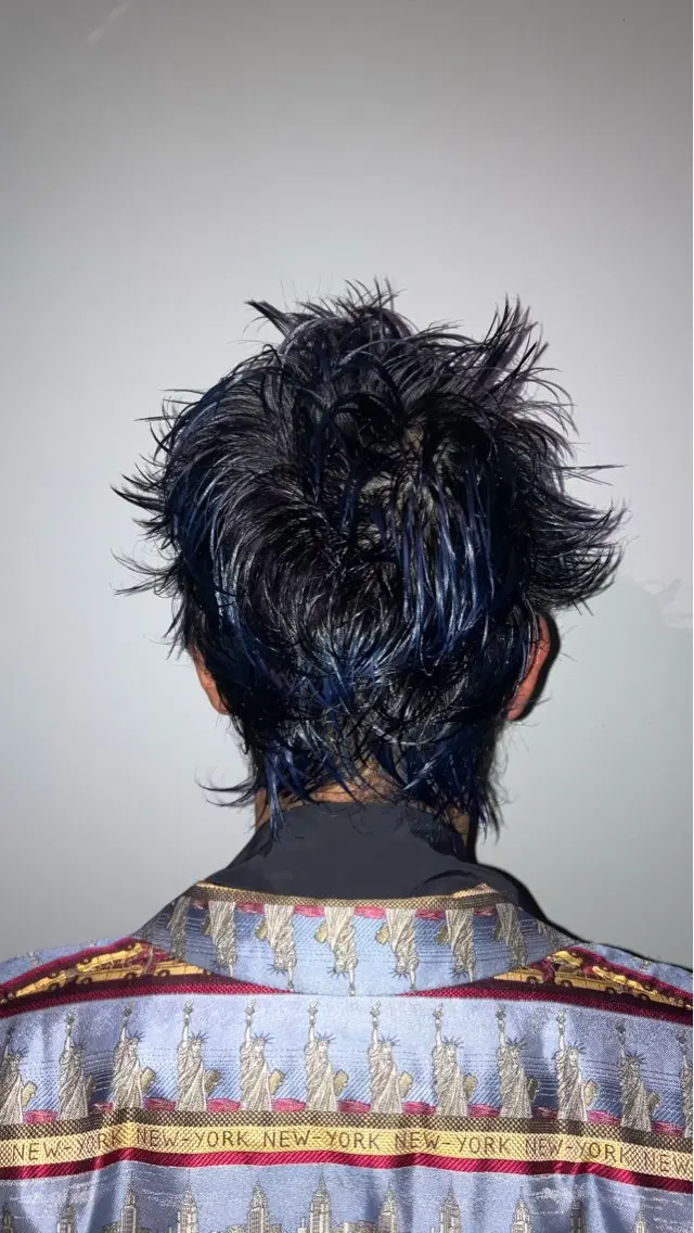 ショート カラー メンズ ヘアカラー トリートメント backbocker YUHOのヘアスタイル