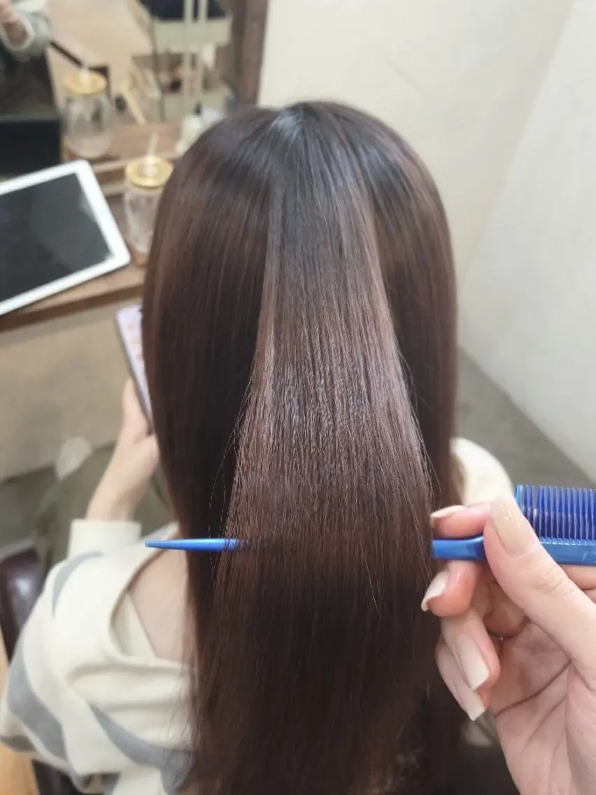 ロング 縮毛矯正 LEASH 北原のヘアスタイル