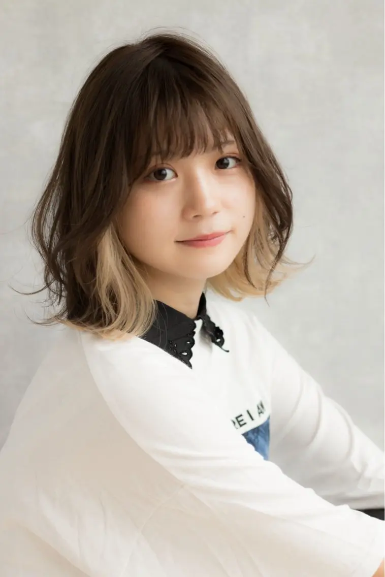 ミディアム カラー パーマ ヘアアレンジ カット ヘアカラー トリートメント ショートカット fropeのヘアスタイル