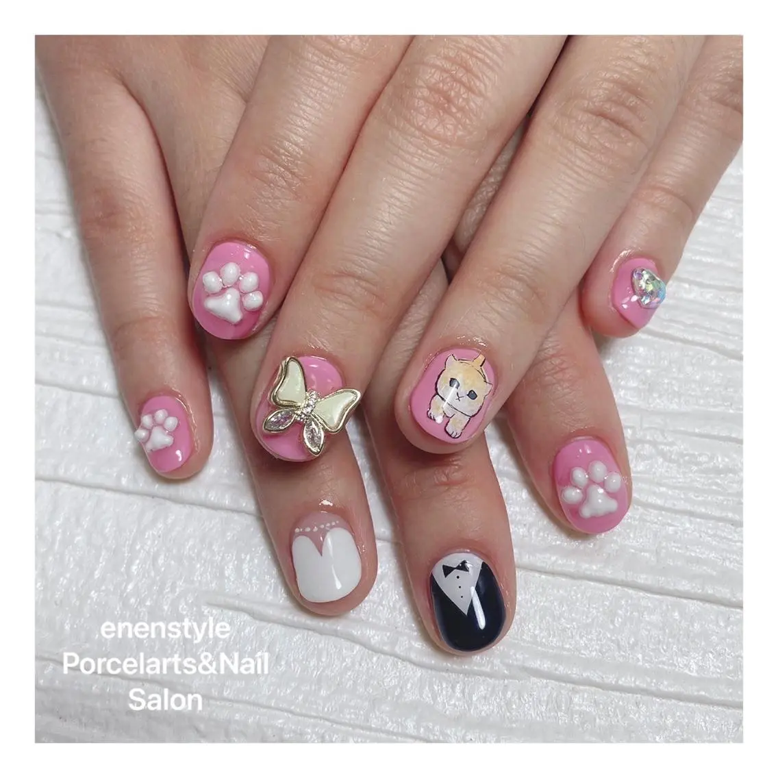 ショート ネイル ハンドネイル 🐾enen style 🐾のネイルデザイン