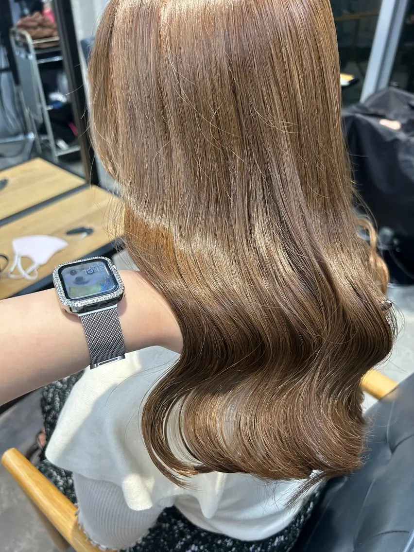ロング カラー ヘアカラー トリートメント newi梅田🫧韓国 ヘア🫧sakiのヘアスタイル