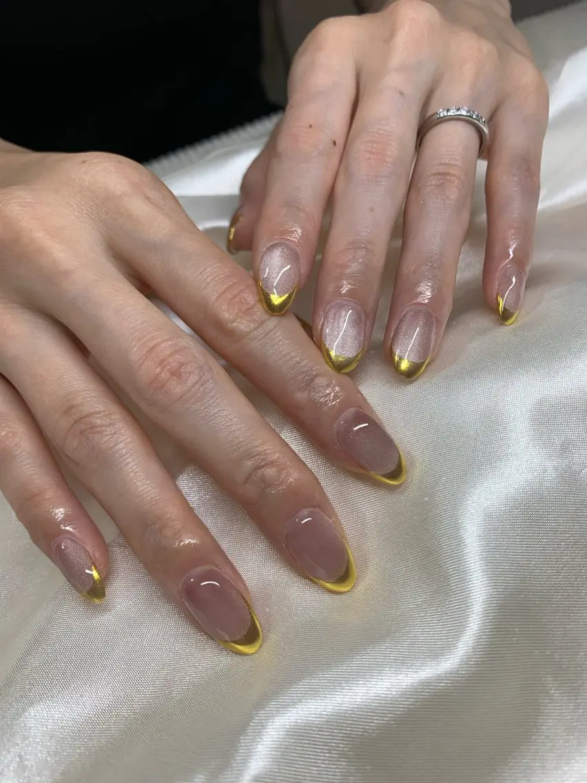 ネイル フレンチネイル ミラーネイル ハンドネイル ANA.CHUO NAILSのネイルデザイン