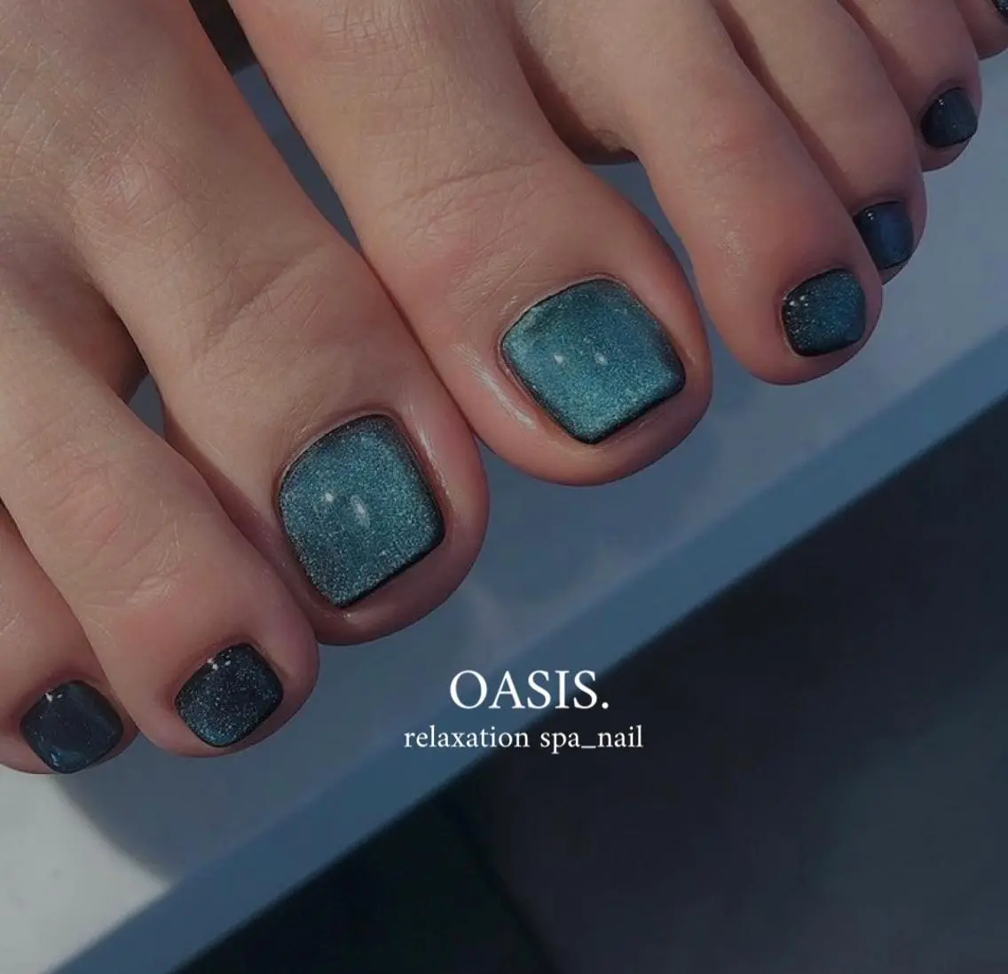 ネイル フットネイル マグネットネイル ワンカラーネイル OASIS. nailのヘアスタイル