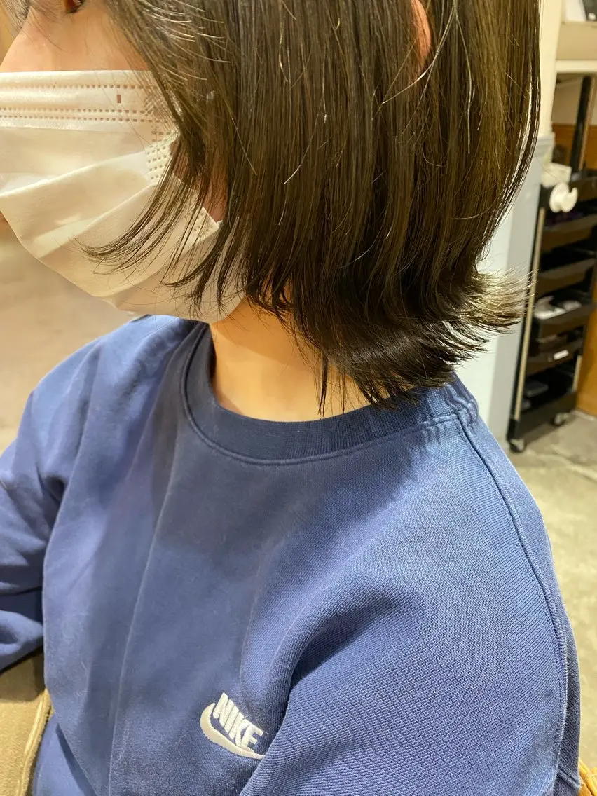 ショート ボブ 外ハネヘア ウルフカット ウルフボブ カット ヘアカラー トリートメント GINZARay2 風本朱里🐥のヘアスタイル