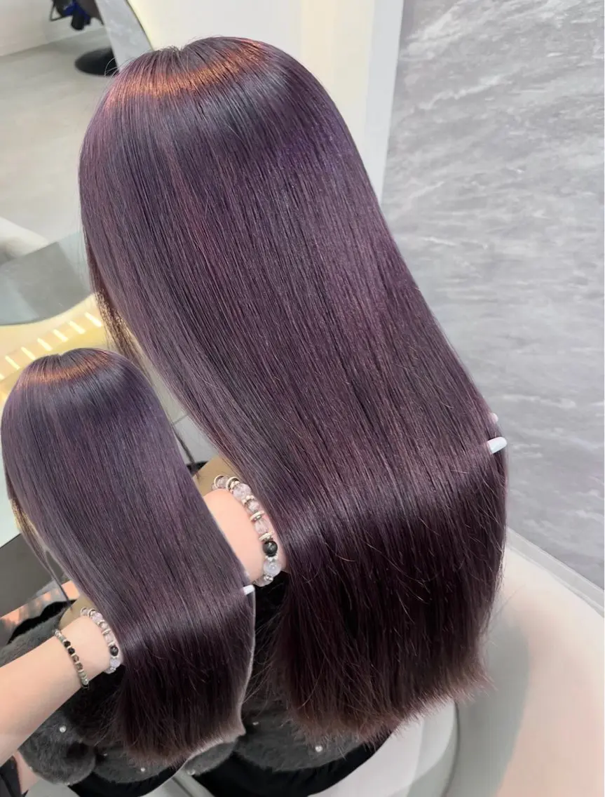 ロング カラー ヘアアレンジ ブリーチ 透明感カラー ラベンダーカラー ヘアカラー 🩶透明感カラー 池袋/mei🩶のヘアスタイル