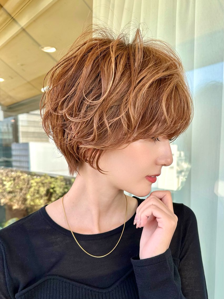 ショート ⭐️銀座/ショート/ 艶カラー/りょうがのヘアスタイル
