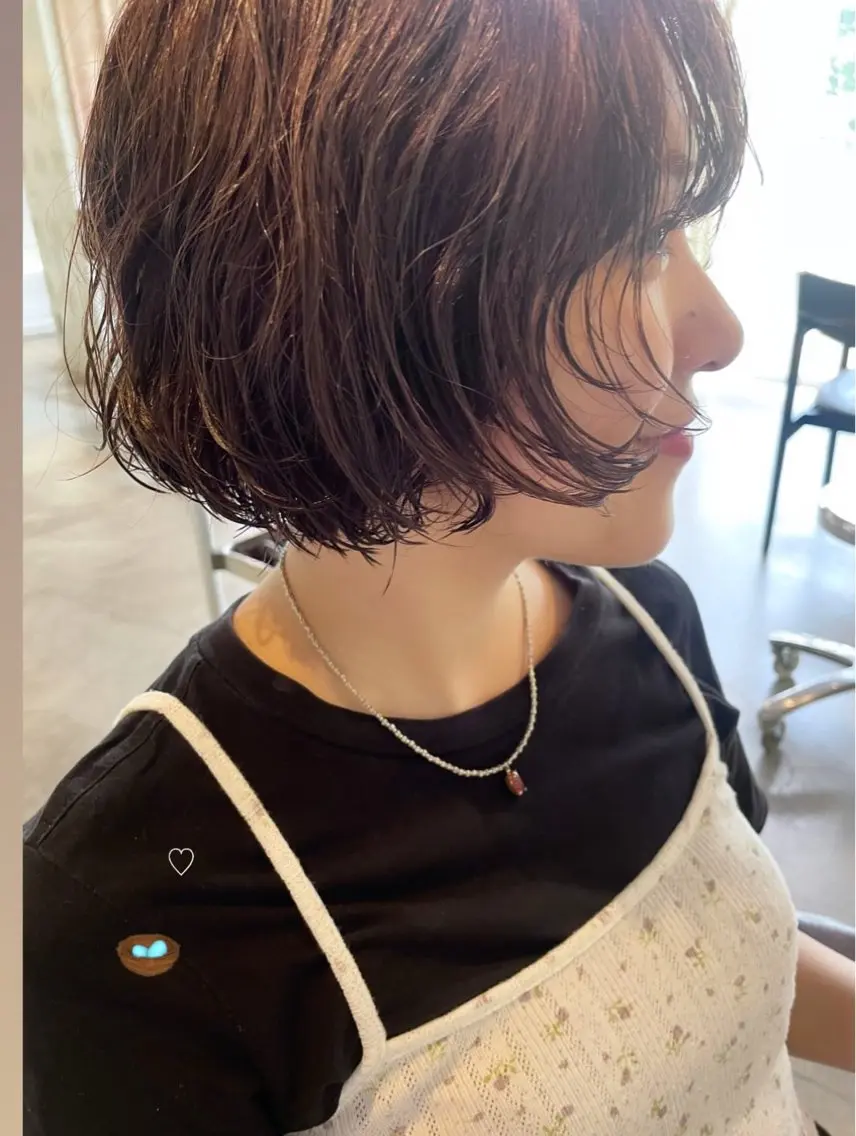 ミディアム カラー パーマ 名古屋美容院 cahoのヘアスタイル
