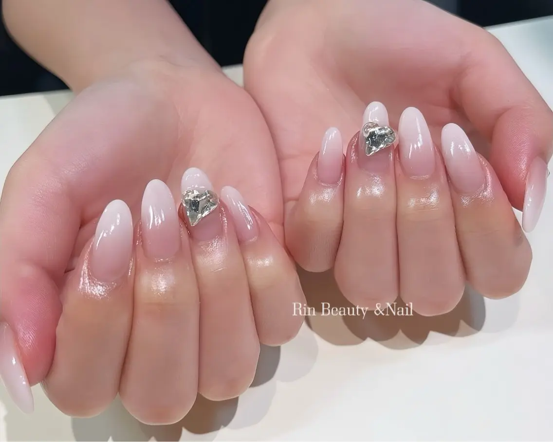 ネイル アートネイル フレンチネイル ジェルネイル 韓国ネイル ミラーネイル Rin Nail 新大久保店のネイルデザイン