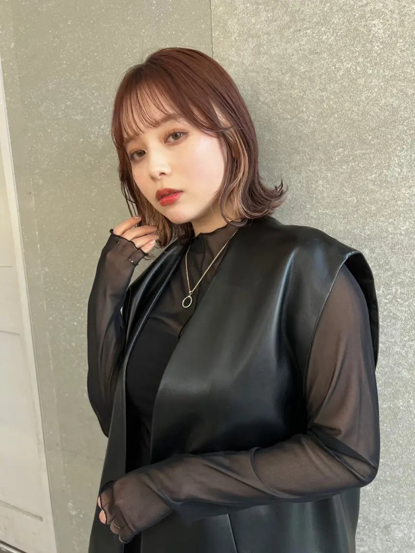 カラー ベージュカラー ブリーチ ケアブリーチ インナーカラー 韓国/ハッシュカット /レイヤー🧸千純のヘアスタイル