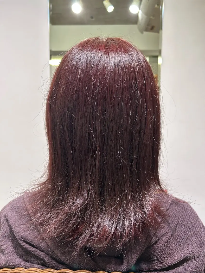 ミディアム ヘアカラー 田辺 優志のヘアスタイル