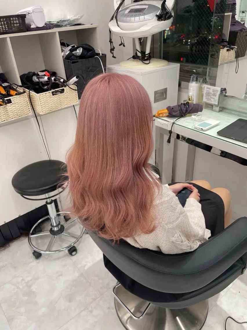 ロング カラー ヘアカラー トリートメント ヘアセット ウルフカットマスター みつきのヘアスタイル