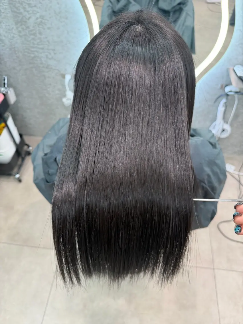ロング ヘアアレンジ 顔まわりレイヤー 顔周りカット ハッシュカット 髪質改善 韓国風ヘア 縮毛矯正 トリートメント ヘアセット 大宮縮毛矯正🩵 レイヤー 佐藤和のヘアスタイル