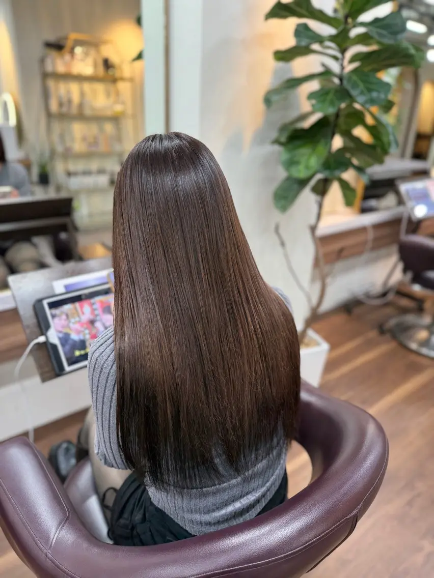 ロング カット ヘアカラー トリートメント 桑村 菜々のヘアスタイル