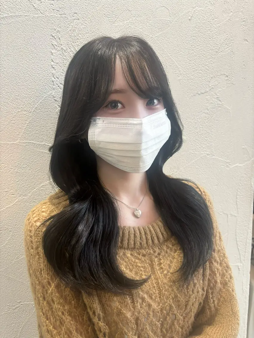 セミロング カット ヘアカラー トリートメント 中嶋心渚⌇透明感 カラー️🩵🎀‪のヘアスタイル