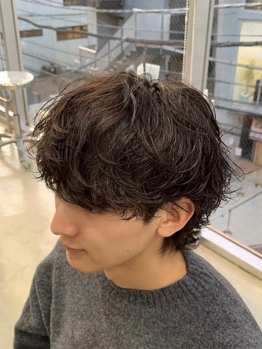 ショート パーマ メンズ カット パーマ fifth/メンズ/ シャドウパーマ/せなのヘアスタイル