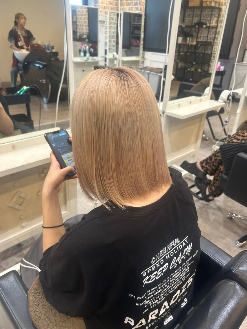 ショート ボブ&寒色🎐ᩚ 短髪 COCOROのヘアスタイル