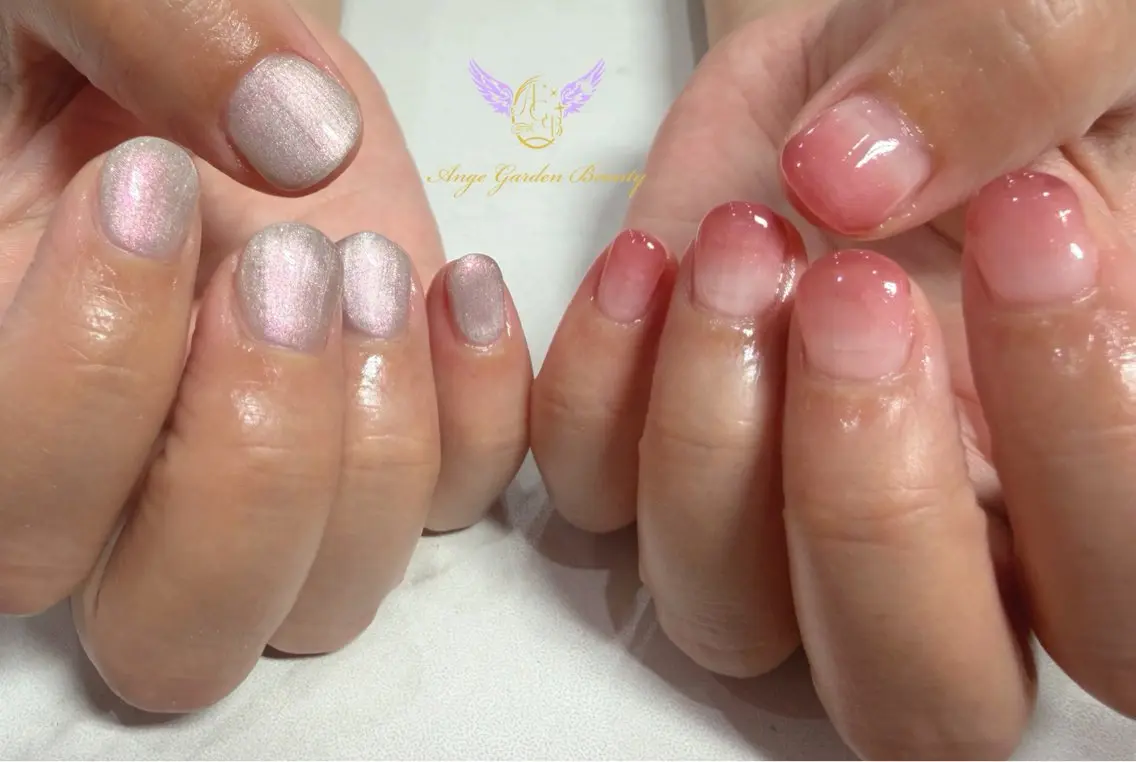 ネイル ボルドー グラデーション ハンドネイル AngeGarden Beautymihoのネイルデザイン