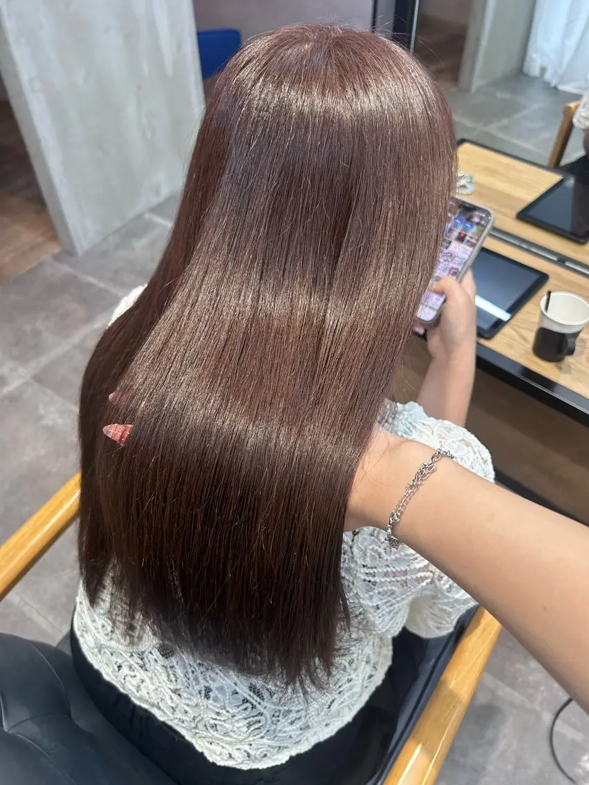 ロング カラー 韓国×髪質改善カラー 💎hinaのヘアスタイル