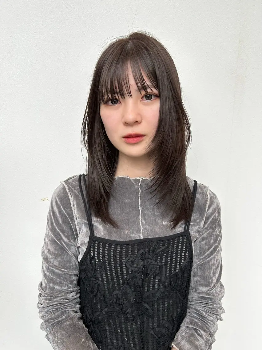 ミディアム カラー 透明感カラー k-twoういのヘアスタイル