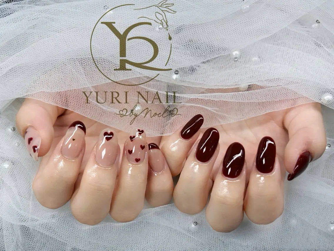 ネイル チークネイル フットネイル グラデーション 韓国ネイル 持ち込み ハンドネイル フットネイル ハンドケア YURI Nail NARITAのネイルデザイン