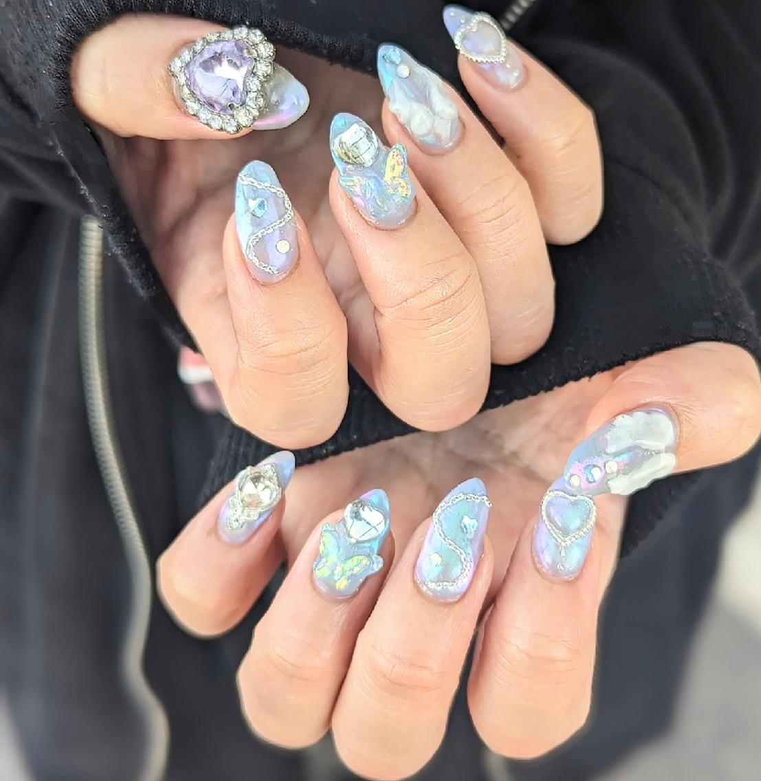 ネイル オーロラネイル ハンドネイル 推しネイル | 　aycnailのネイルデザイン