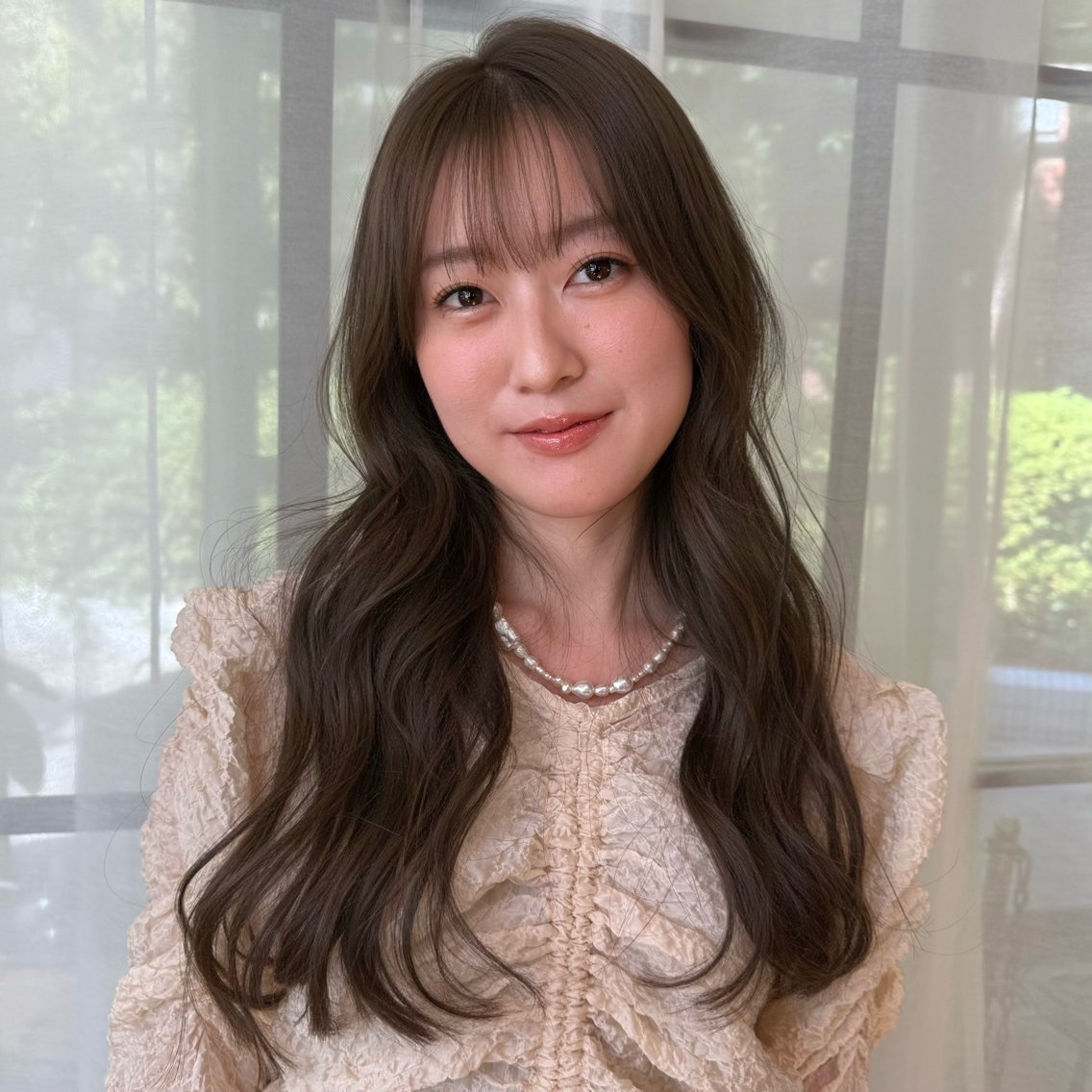ロング カラー ブラウンカラー 透明感カラー オリーブブラウン ヘアカラー トリートメント nana/レイヤー /ボブ/梅田のヘアスタイル