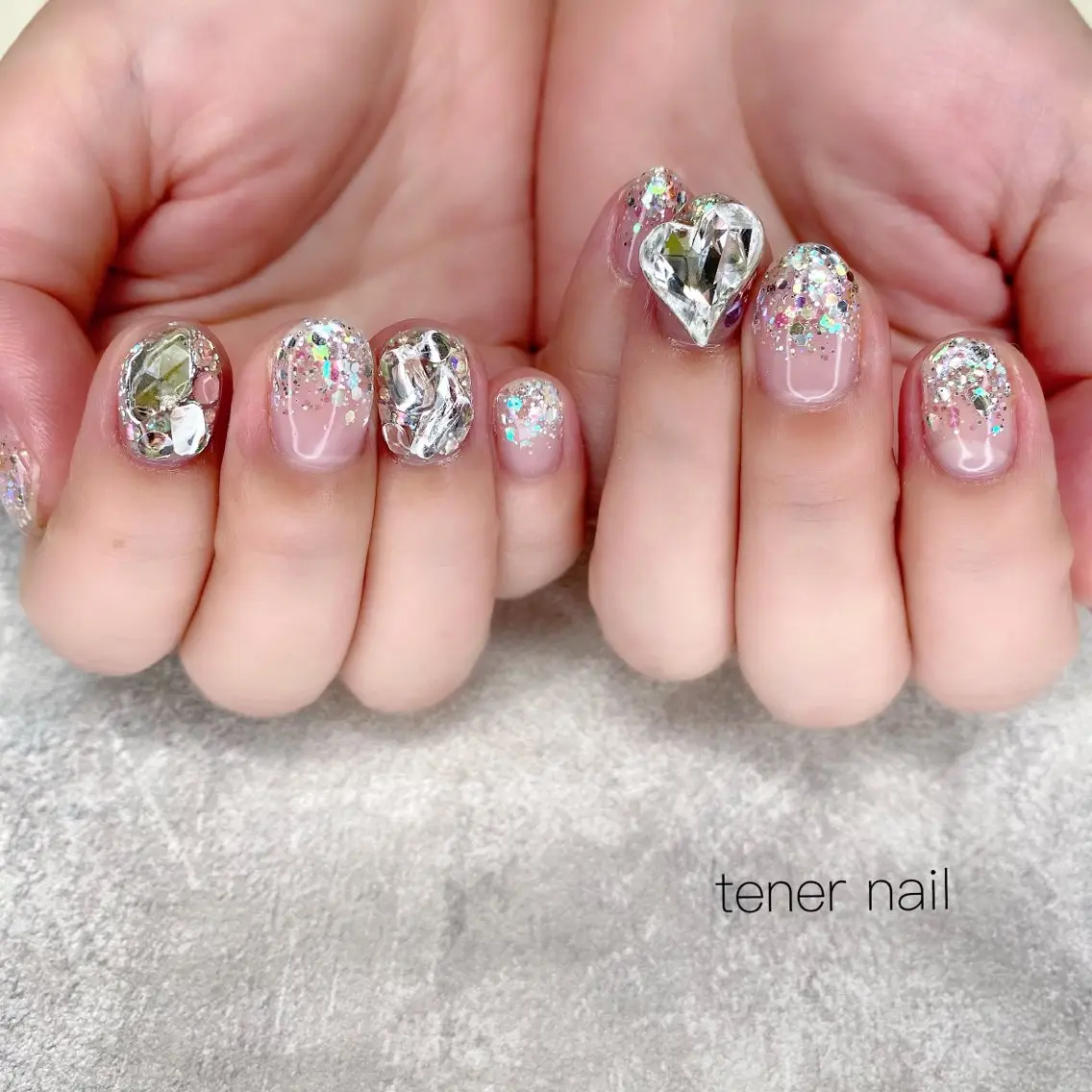 ネイル キラキラネイル ハンドネイル テネルネイル tener nailのネイルデザイン