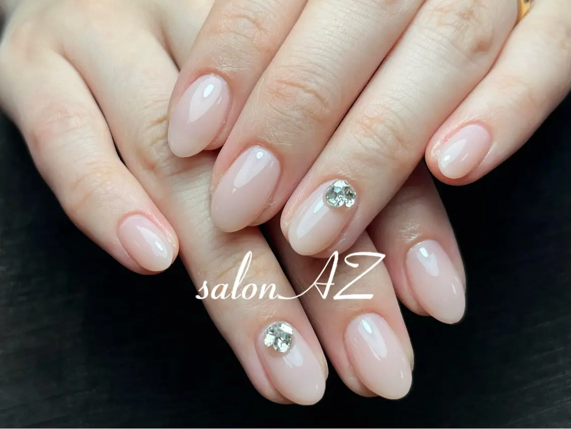 ネイル アートネイル 長さ出し フットネイル フレンチネイル ジェルネイル ハンドネイル salon AZのネイルデザイン