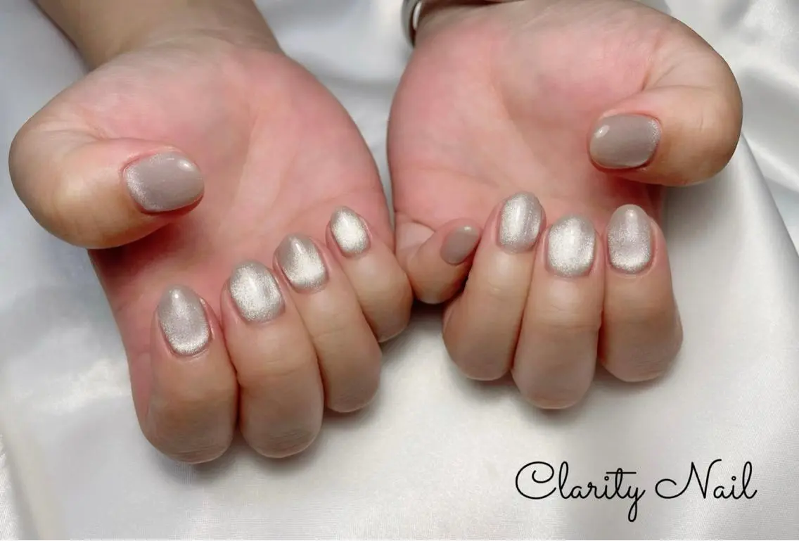 ネイル マグネットネイル ワンカラーネイル ハンドネイル Clarity Nailのネイルデザイン
